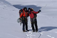14B Guide Maria Paz Pachi Ibarra And Jerome Ryan On Day 5 At Mount Vinson Low Camp
